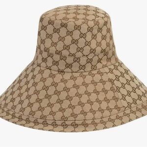 Gucci Tan and Brown GG Monogram Bucket Hat